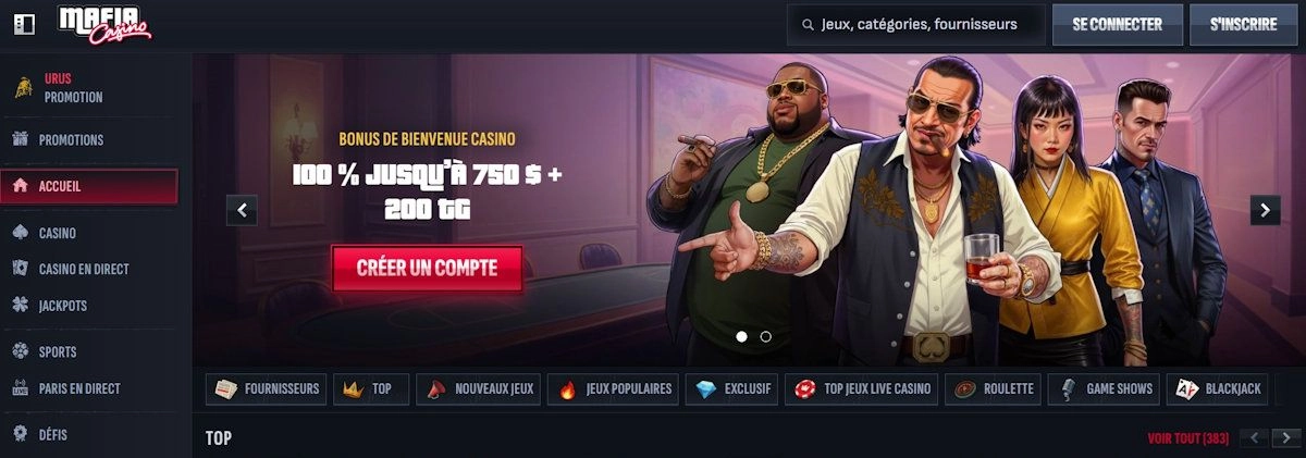 2 – Mafia Casino : Le poids lourd des casino crypto et du volume